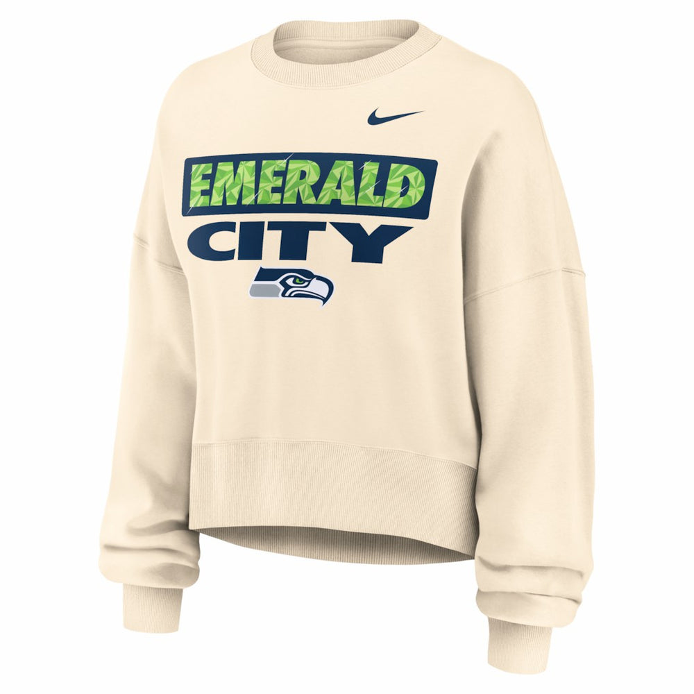 Seattle Seahawks Women's Deep Threat Phoenix Sweatshirt - Natural | Nike on sale