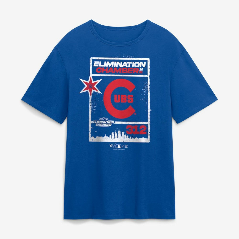 WWE x Chicago Cubs Elimination Chamber 2026 T-Shirt - Royal