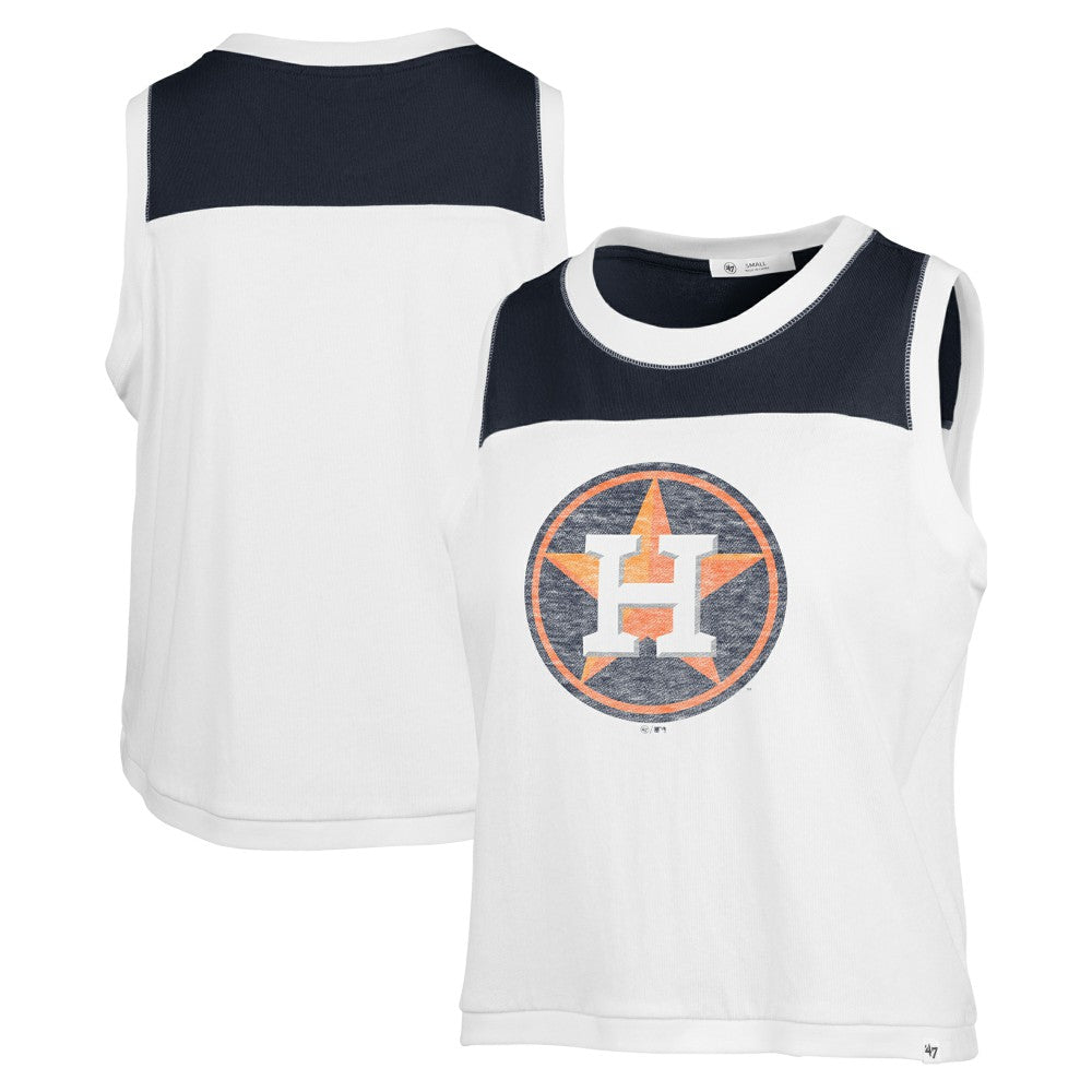 Houston Astros Women's Premier Zoey Waist Length Tank Top - White | 47 brand