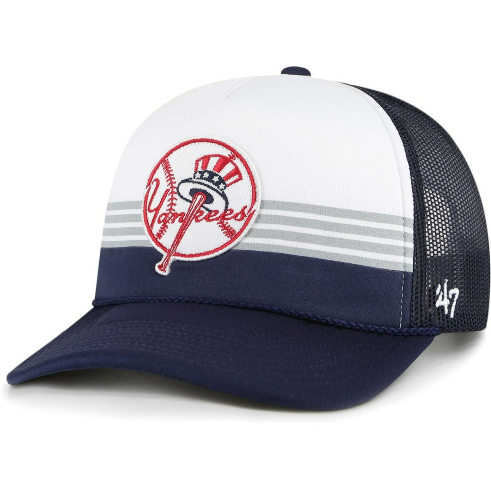 New York Yankees Lift Off Foam Front Mesh Trucker Adjustable Hat - Navy | 47 brand