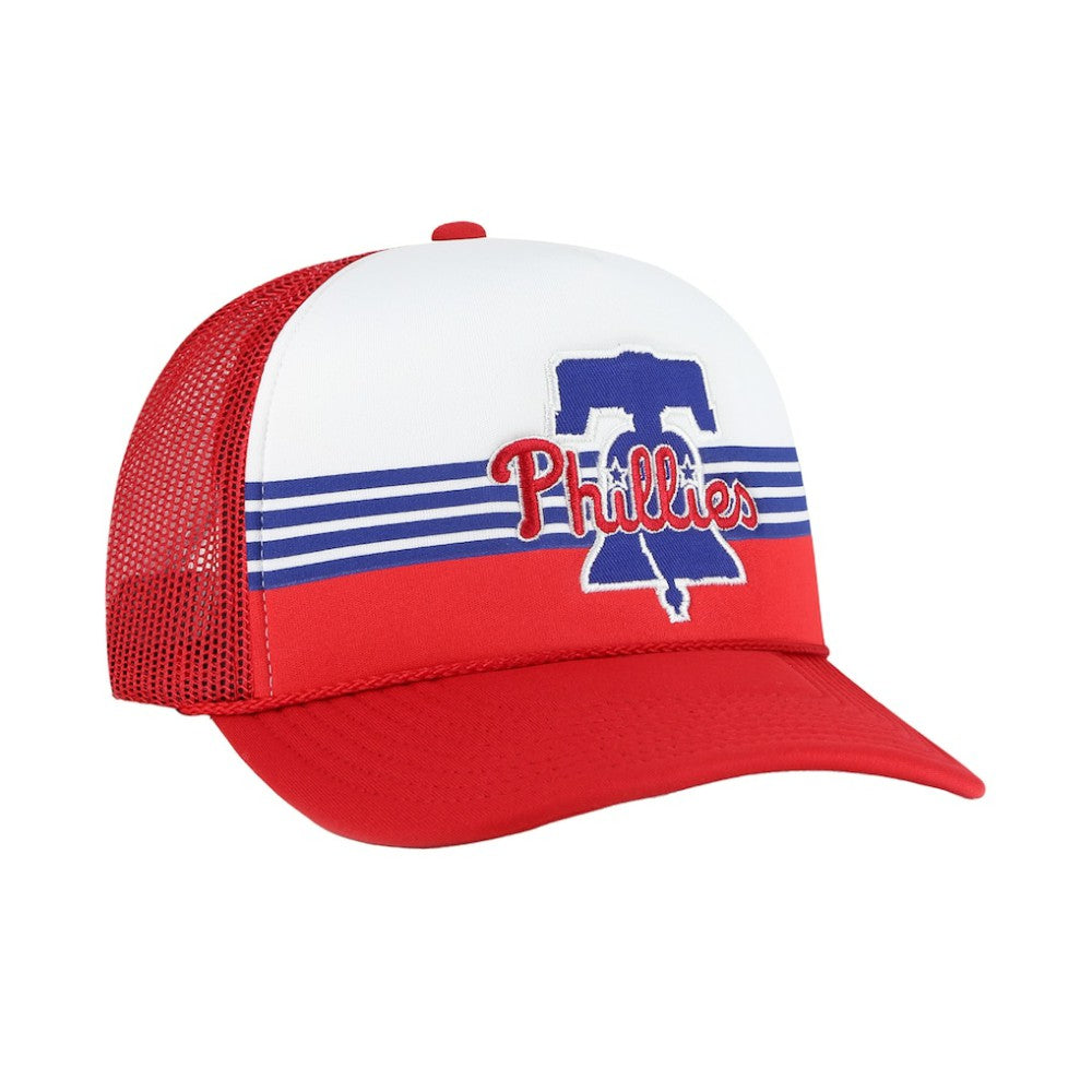 Philadelphia Phillies Lift Off Foam Front Mesh Trucker Adjustable Hat - Red | 47 brand