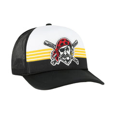 Pittsburgh Pirates Lift Off Foam Front Mesh Trucker Adjustable Hat - Black | 47 brand