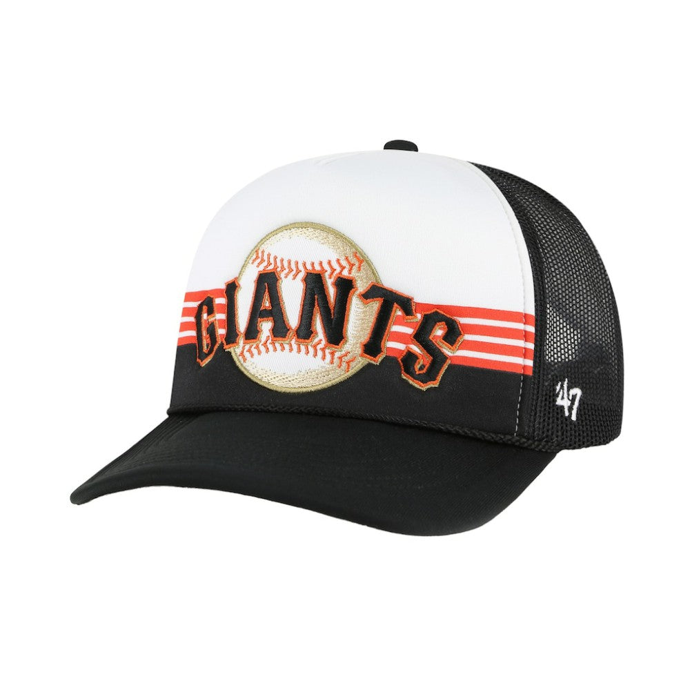 San Francisco Giants Lift Off Foam Front Mesh Trucker Adjustable Hat - Black | 47 brand