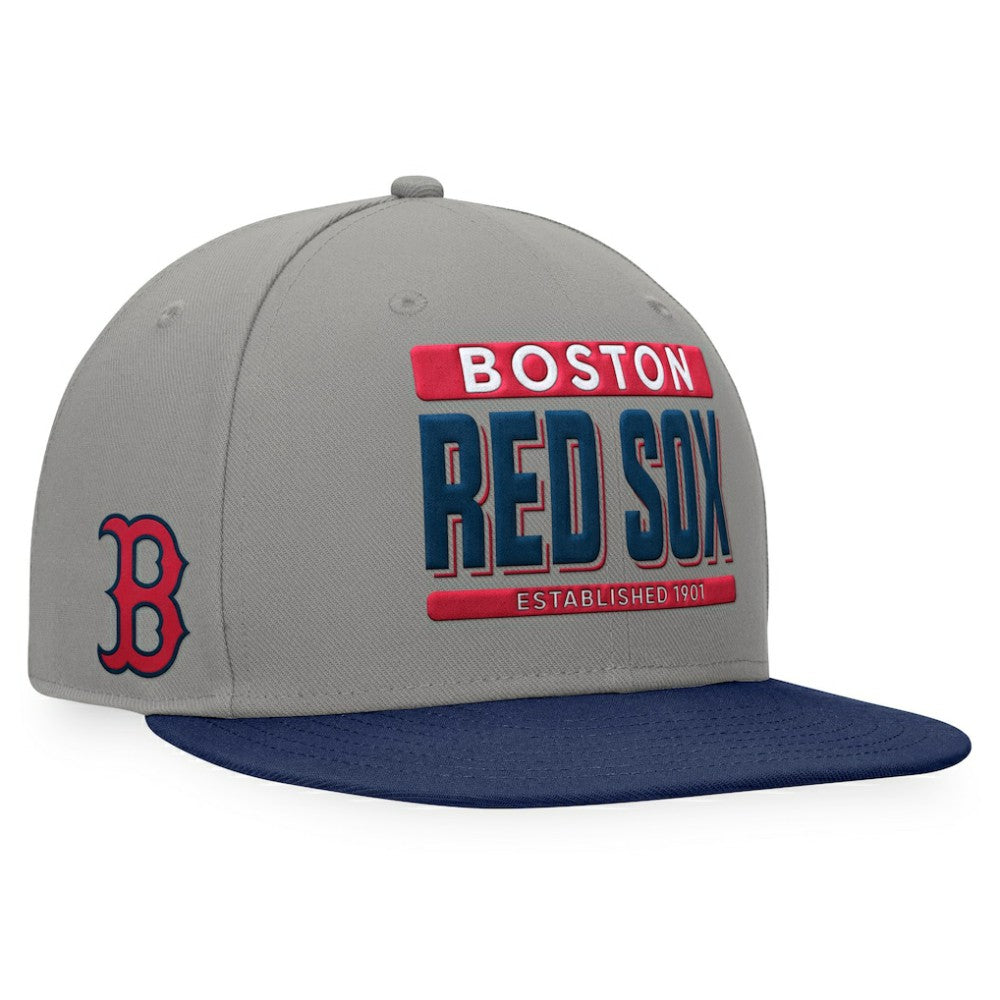 Boston Red Sox Line Drive Two-Tone Snapback Hat - Gray/Navy