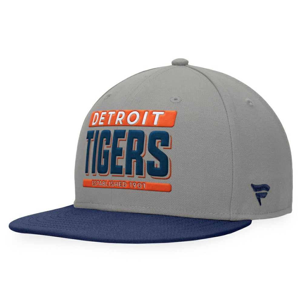 Detroit Tigers Line Drive Two-Tone Snapback Hat - Gray/Navy