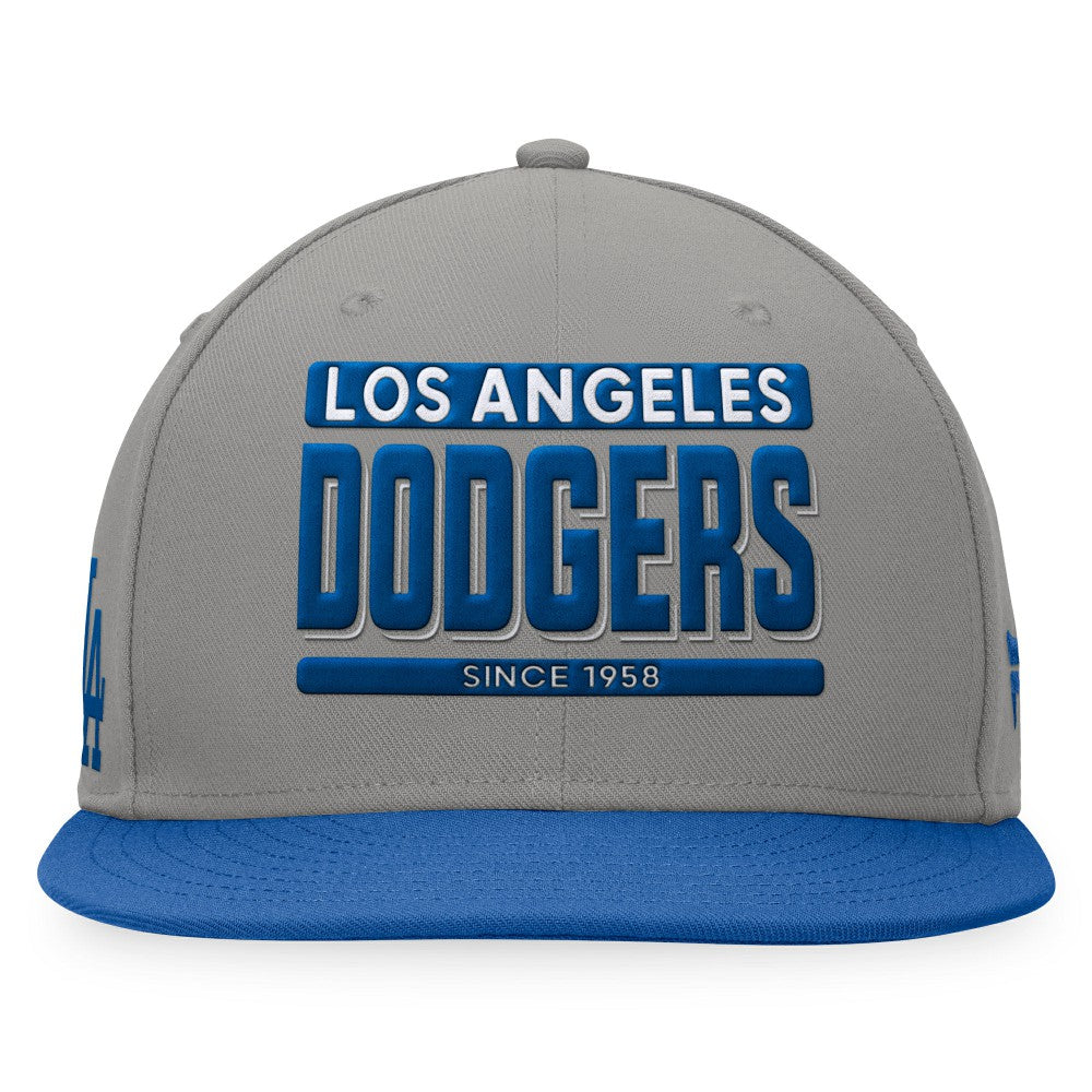 Los Angeles Dodgers Line Drive Two-Tone Snapback Hat - Gray/Royal