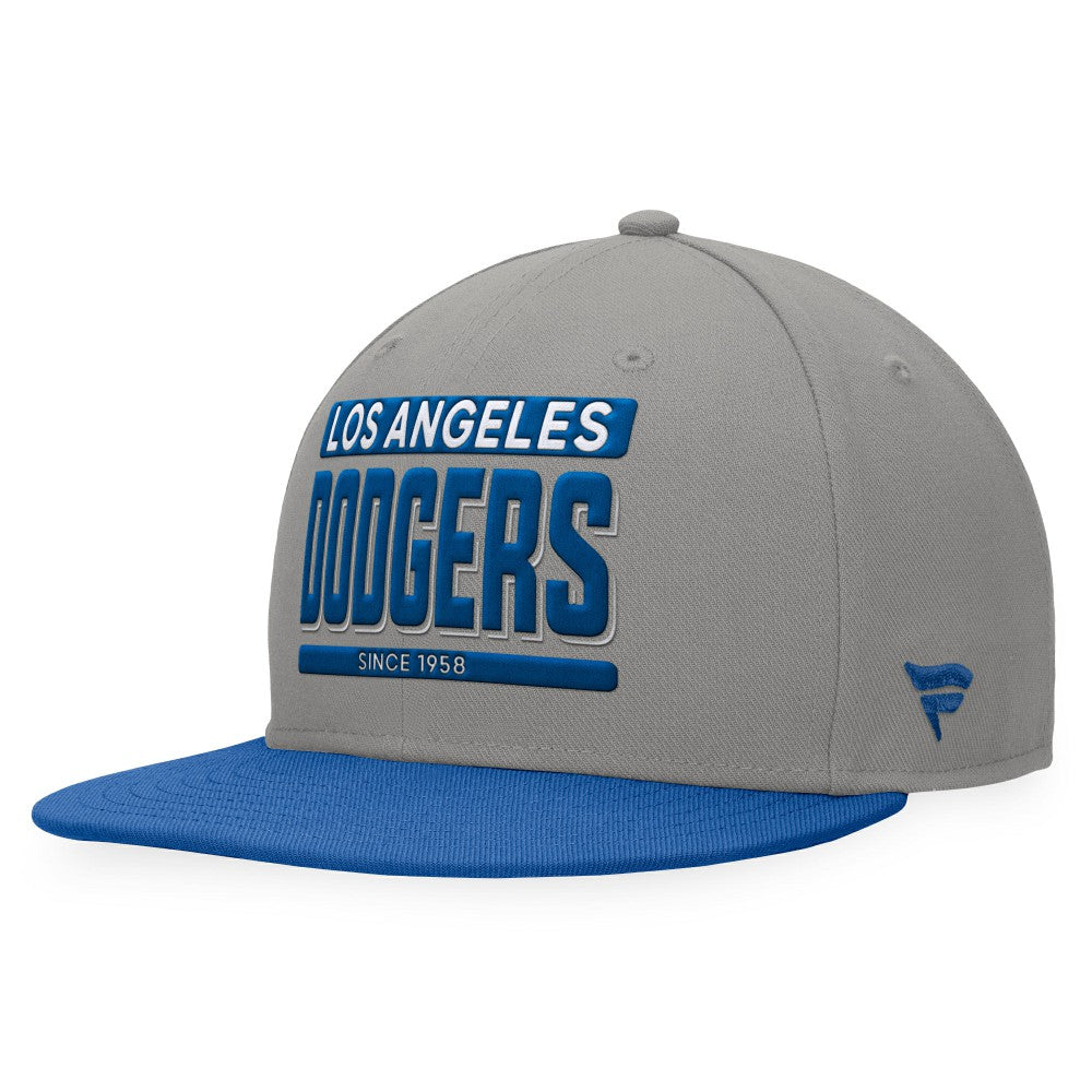 Los Angeles Dodgers Line Drive Two-Tone Snapback Hat - Gray/Royal