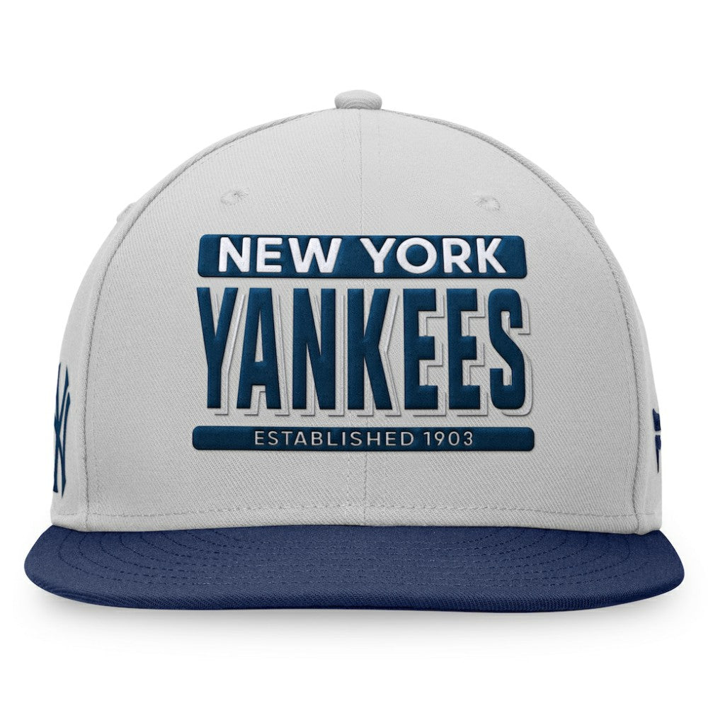New York Yankees Line Drive Two-Tone Snapback Hat - Gray/Navy