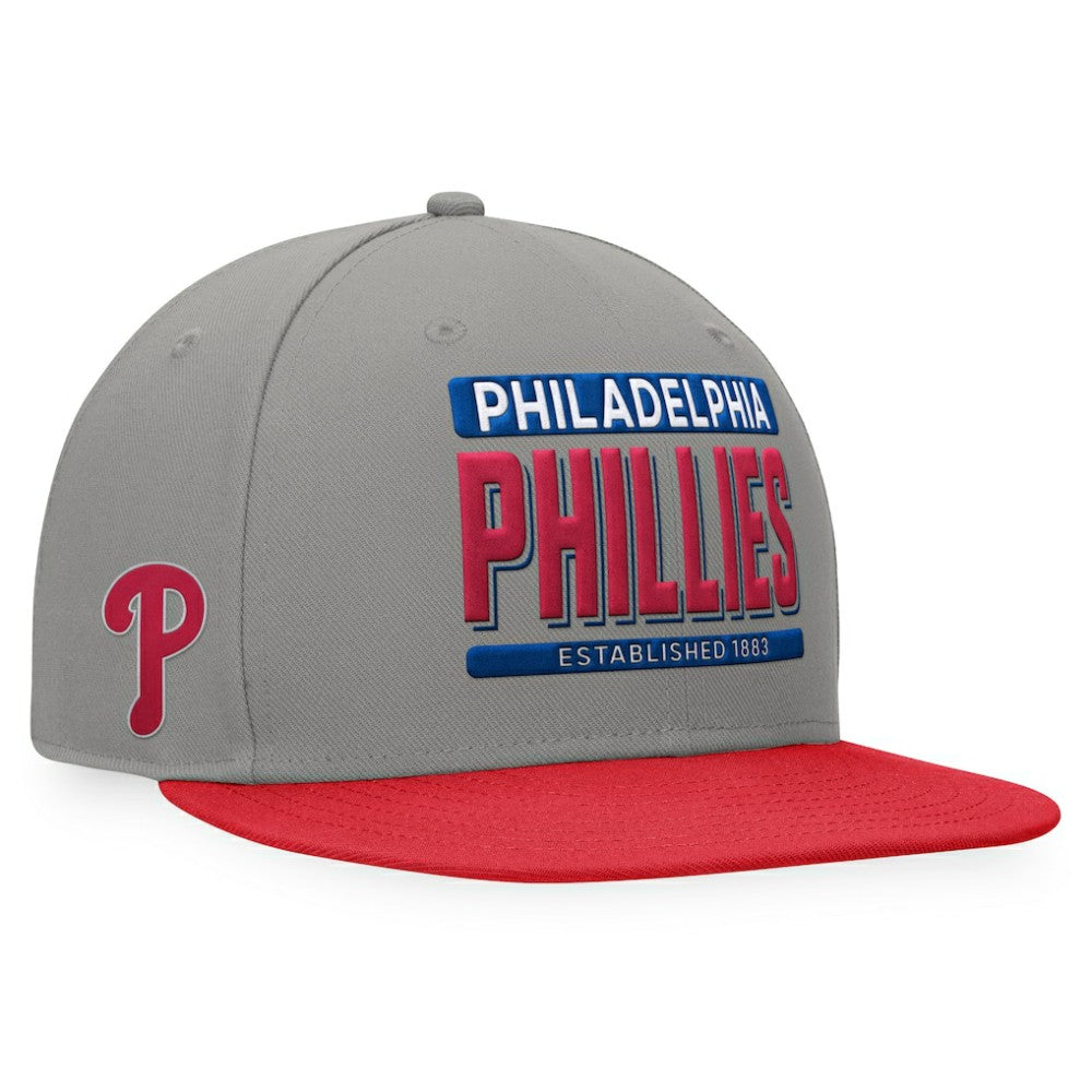 Philadelphia Phillies Line Drive Two-Tone Snapback Hat - Gray/Red