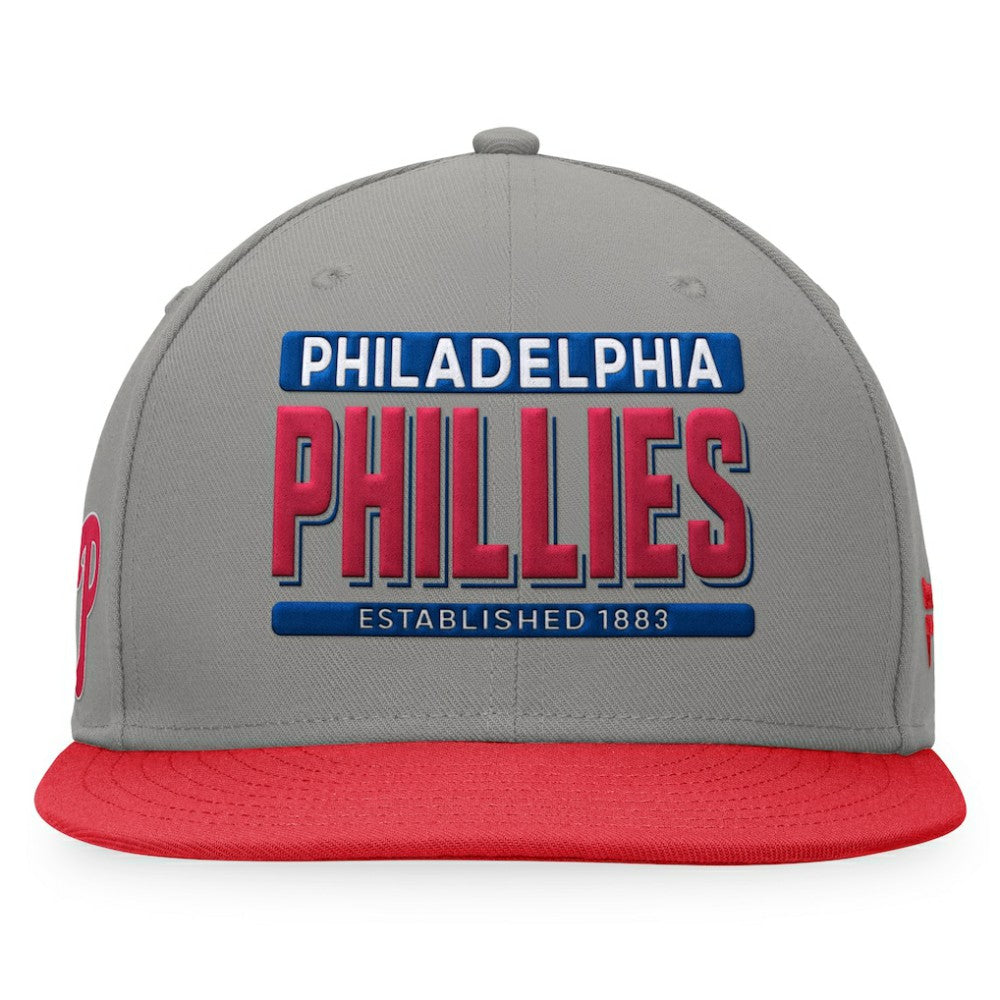 Philadelphia Phillies Line Drive Two-Tone Snapback Hat - Gray/Red