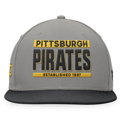 Pittsburgh Pirates Line Drive Two-Tone Snapback Hat - Gray/Black