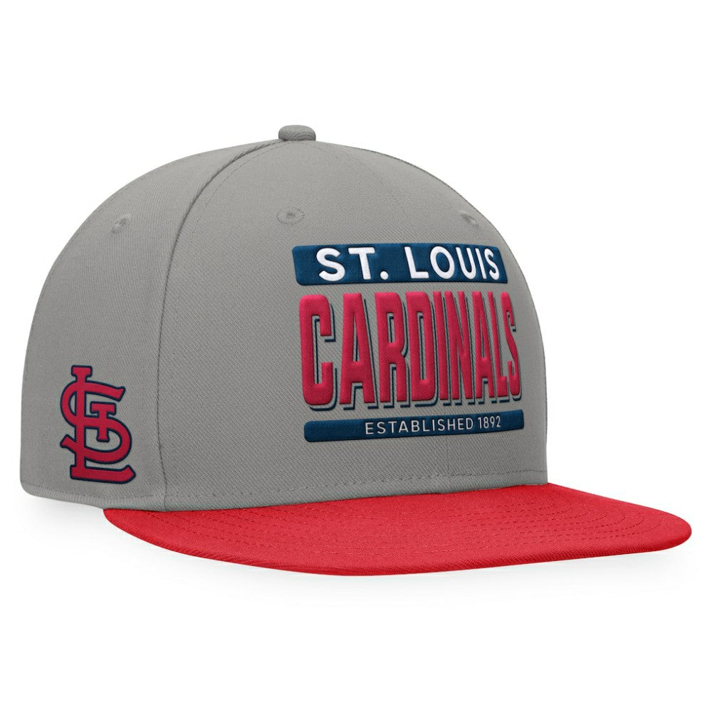 St. Louis Cardinals Line Drive Two-Tone Snapback Hat - Gray/Red