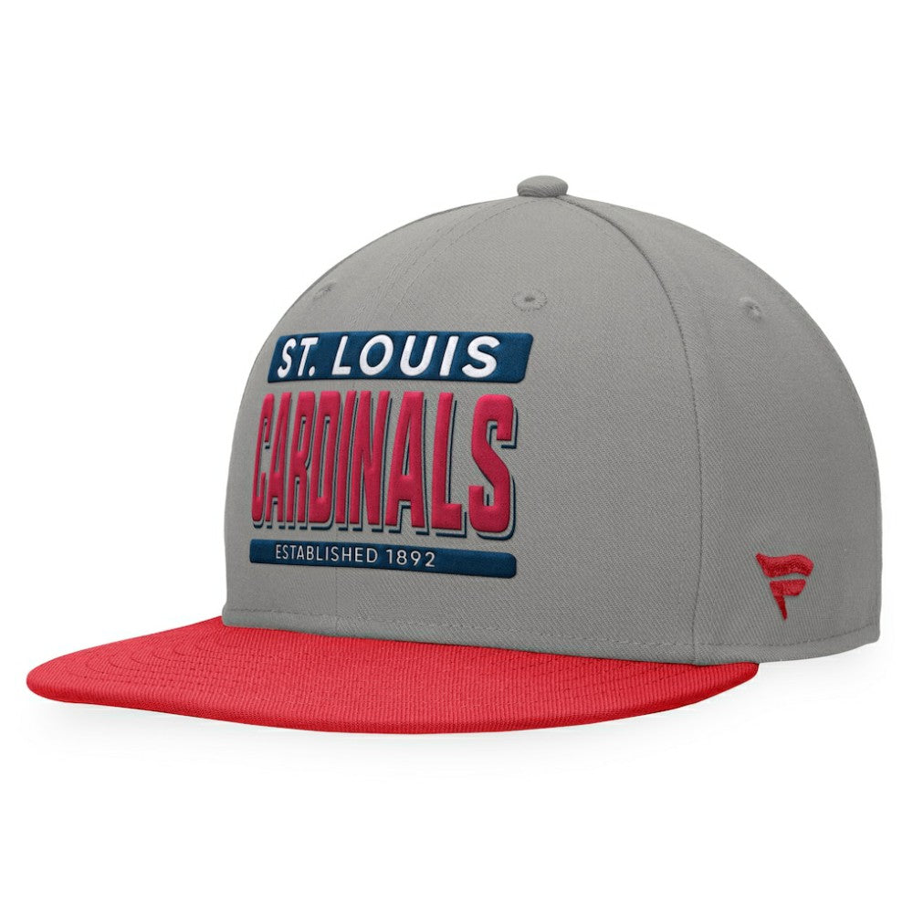 St. Louis Cardinals Line Drive Two-Tone Snapback Hat - Gray/Red