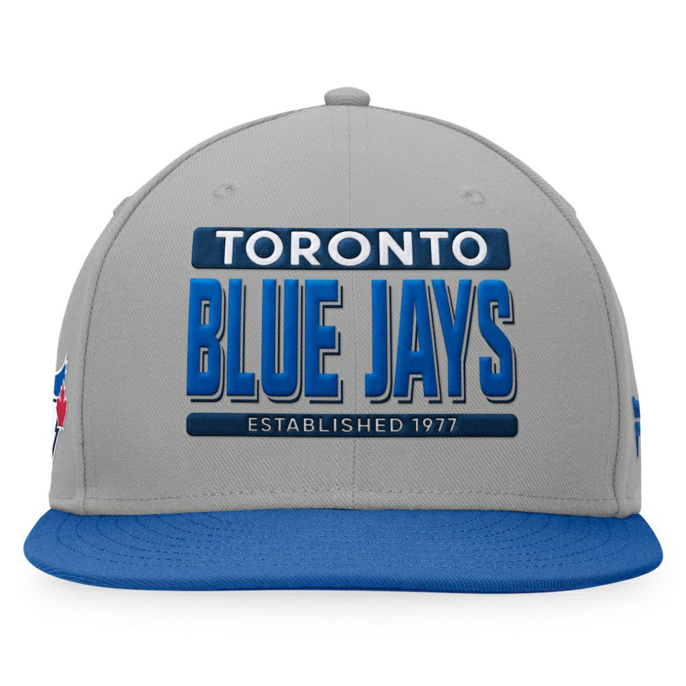 Toronto Blue Jays Line Drive Two-Tone Snapback Hat - Gray/Royal