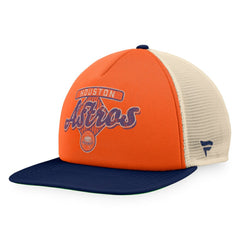 Houston Astros Cooperstown Collection Talley Foam Trucker Snapback Hat - Orange/Navy