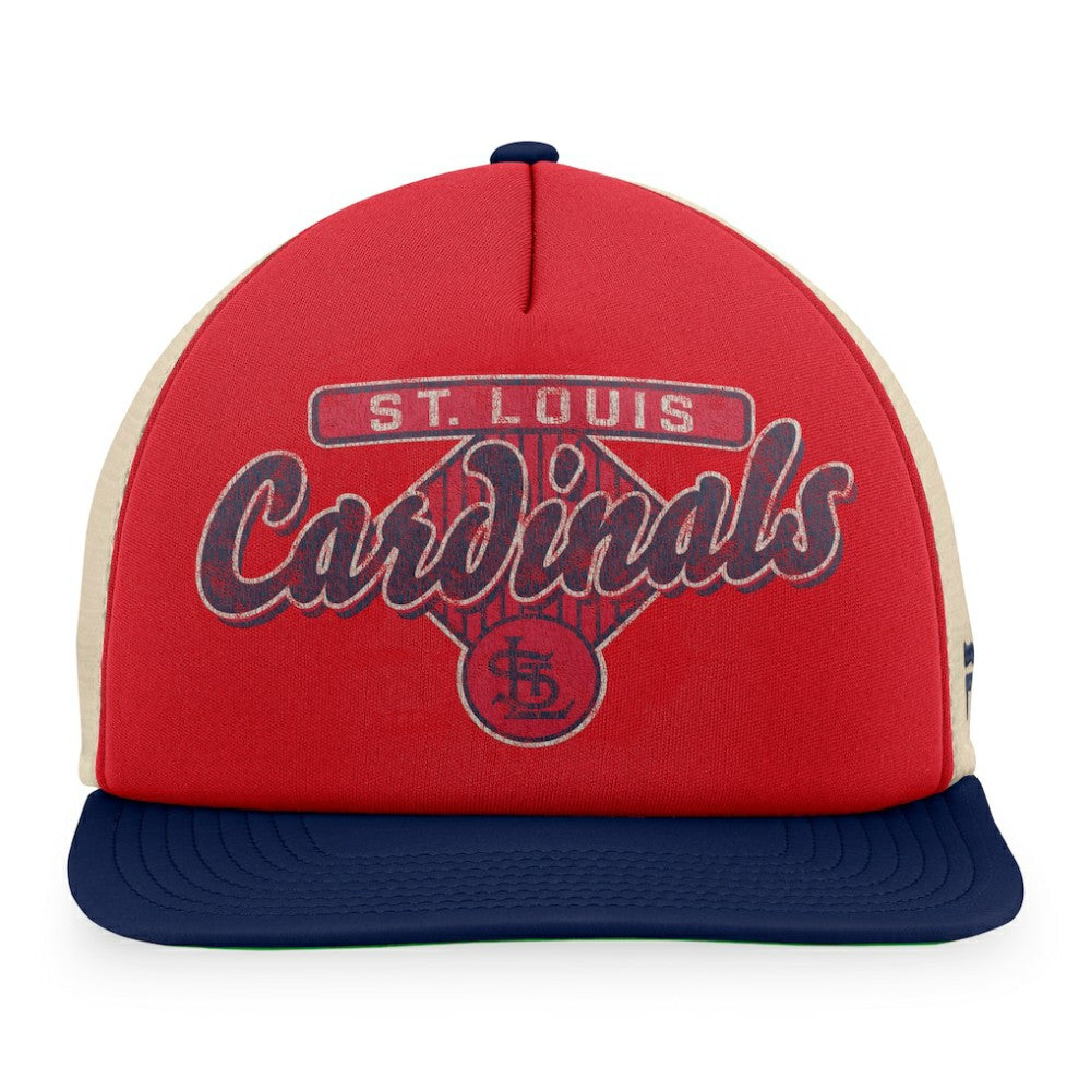 St. Louis Cardinals Cooperstown Collection Talley Foam Trucker Snapback Hat - Red/Navy