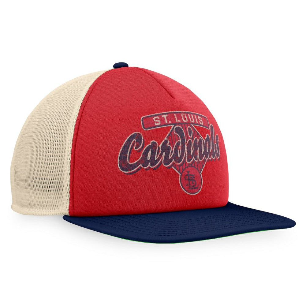 St. Louis Cardinals Cooperstown Collection Talley Foam Trucker Snapback Hat - Red/Navy