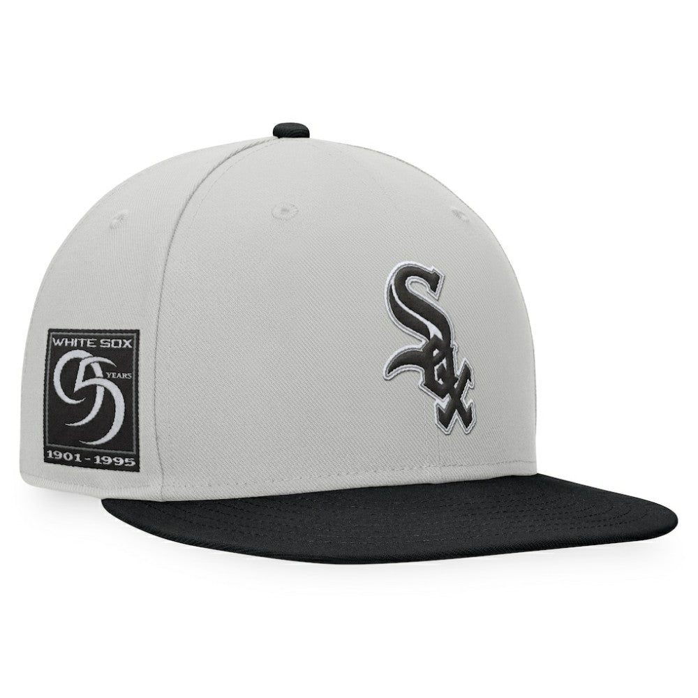 Chicago White Sox Glory Days Two-Tone Snapback Hat - Gray/Black