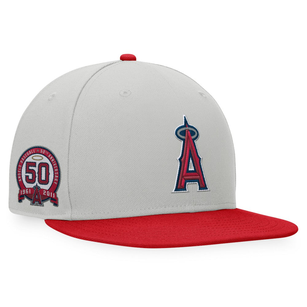 Los Angeles Angels Glory Days Two-Tone Snapback Hat - Gray/Red
