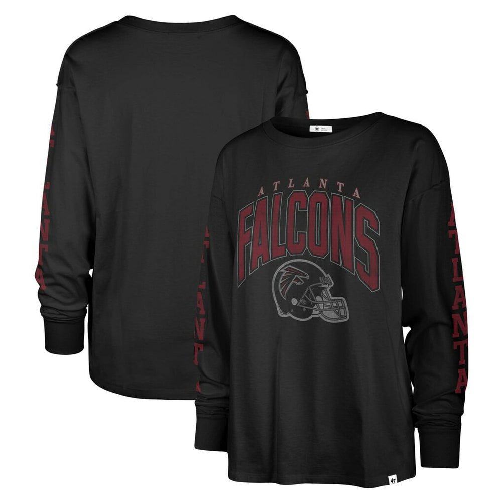 Atlanta Falcons '47 Women's Tom Cat Lightweight Long Sleeve T-Shirt - Black on sale