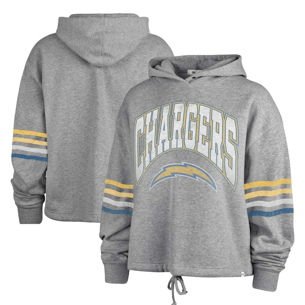 Los Angeles Chargers '47 Women's Upland Bennett Pullover Hoodie - Heather Gray outlet