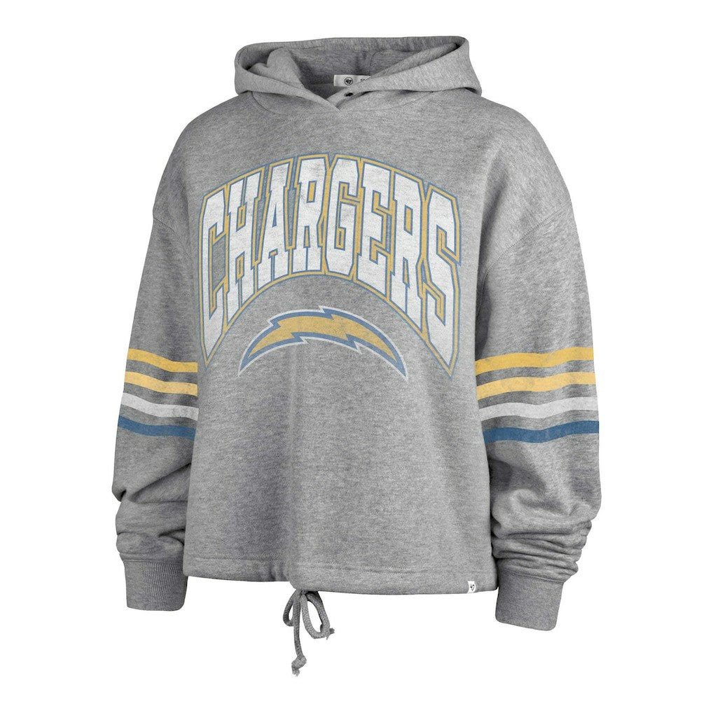 Los Angeles Chargers '47 Women's Upland Bennett Pullover Hoodie - Heather Gray outlet