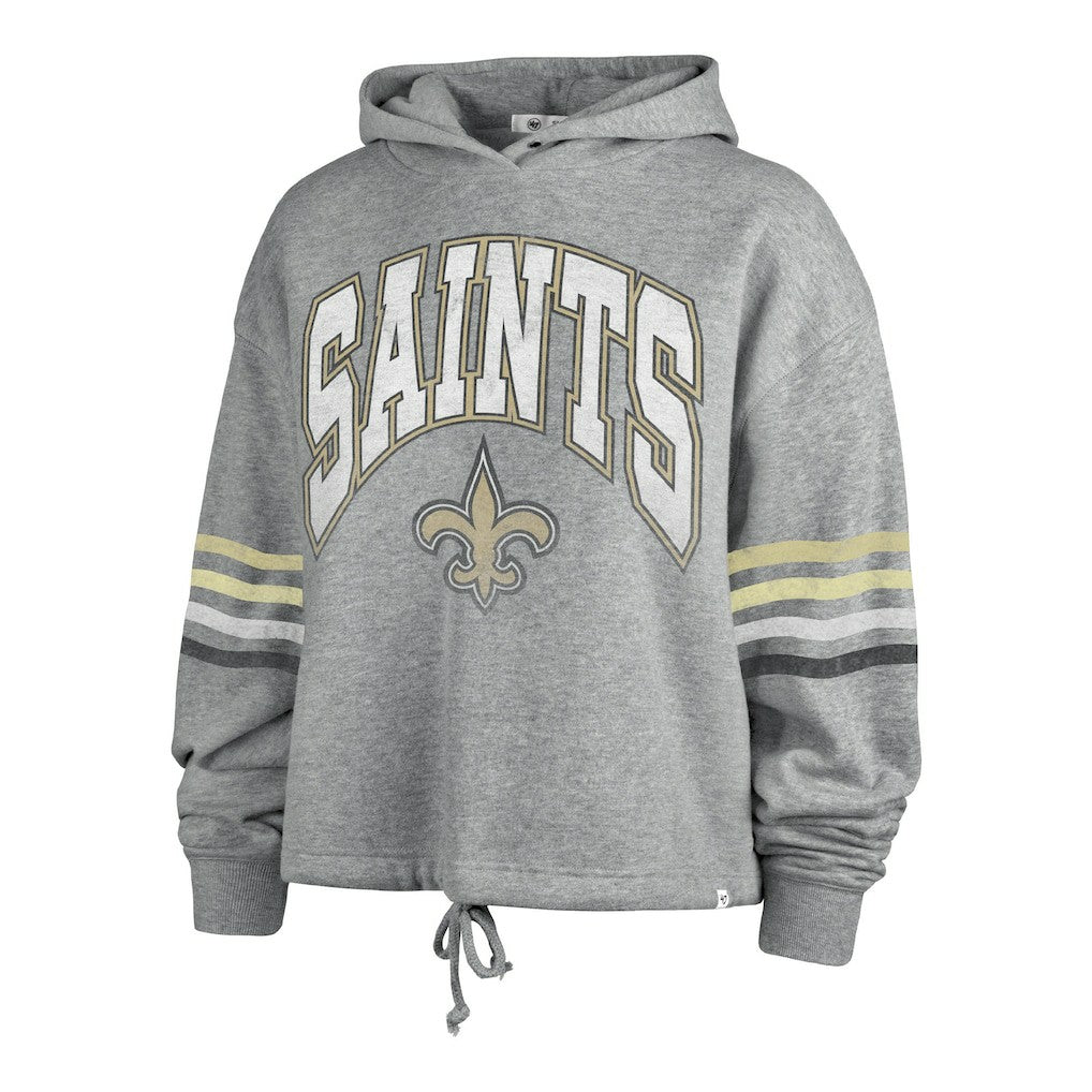 New Orleans Saints '47 Women's Upland Bennett Pullover Hoodie - Heather Gray outlet