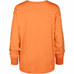 Cleveland Browns '47 Women's Tom Cat Lightweight Long Sleeve T-Shirt - Orange for sale