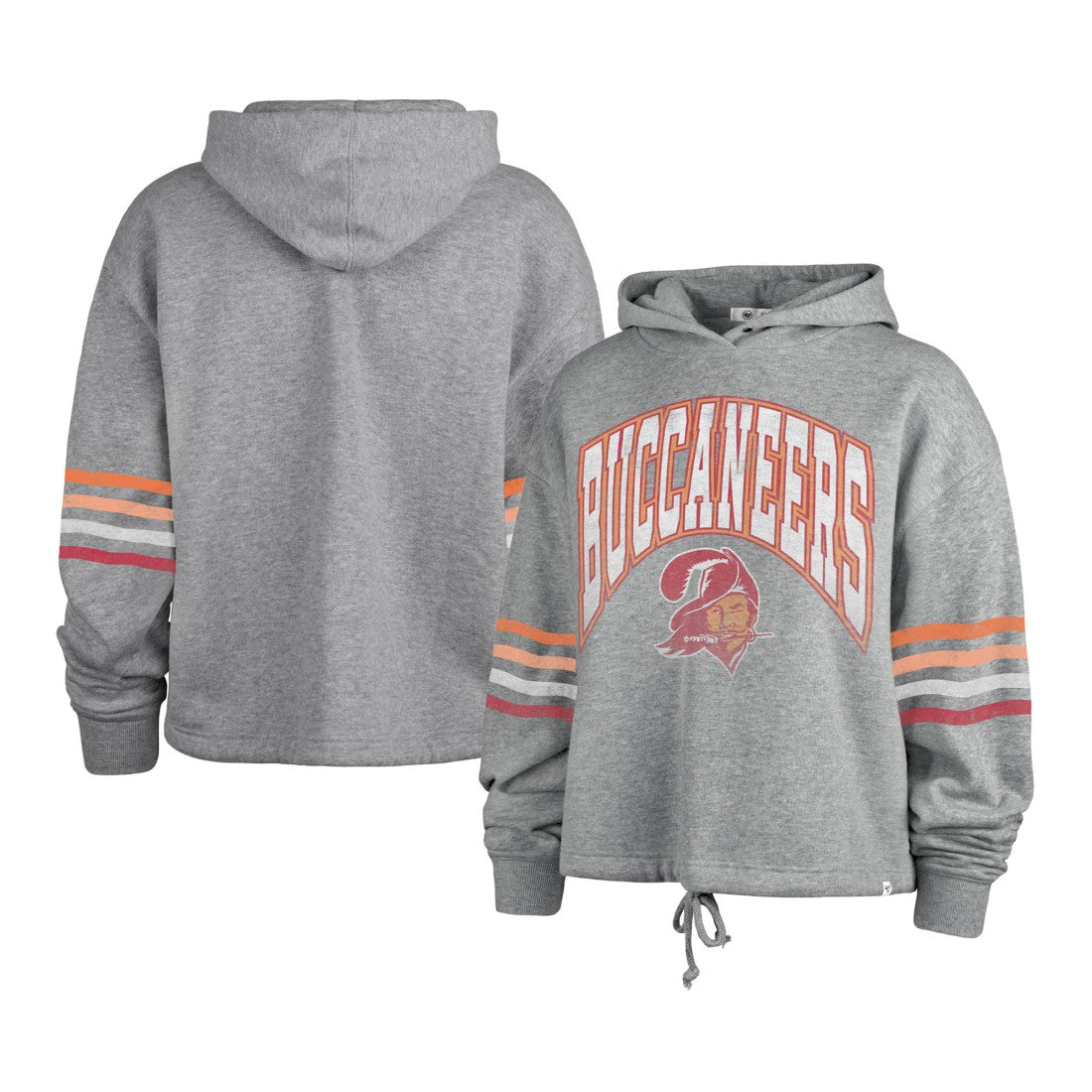 Tampa Bay Buccaneers '47 Women's Upland Bennett Pullover Hoodie - Heather Gray for sale