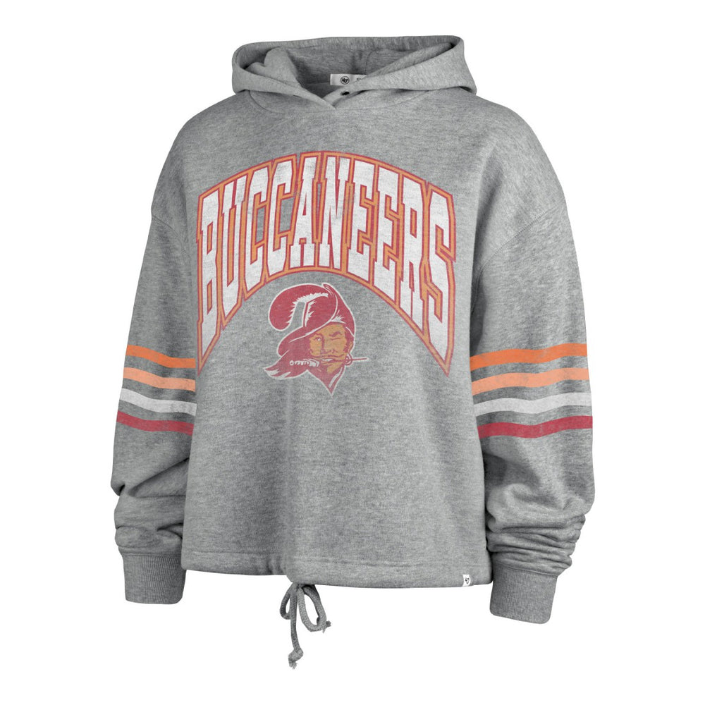 Tampa Bay Buccaneers '47 Women's Upland Bennett Pullover Hoodie - Heather Gray for sale