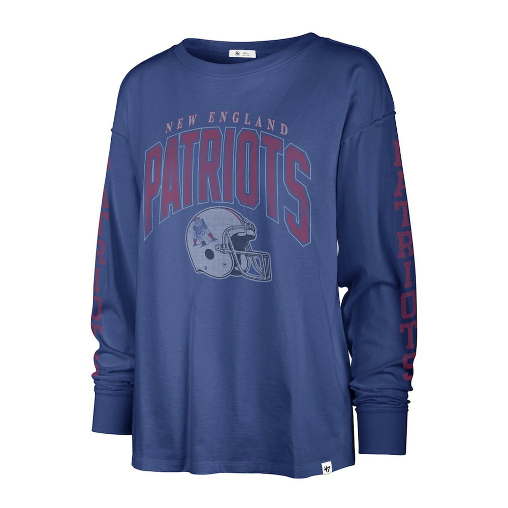 New England Patriots '47 Women's Tom Cat Lightweight Long Sleeve T-Shirt - Royal discount