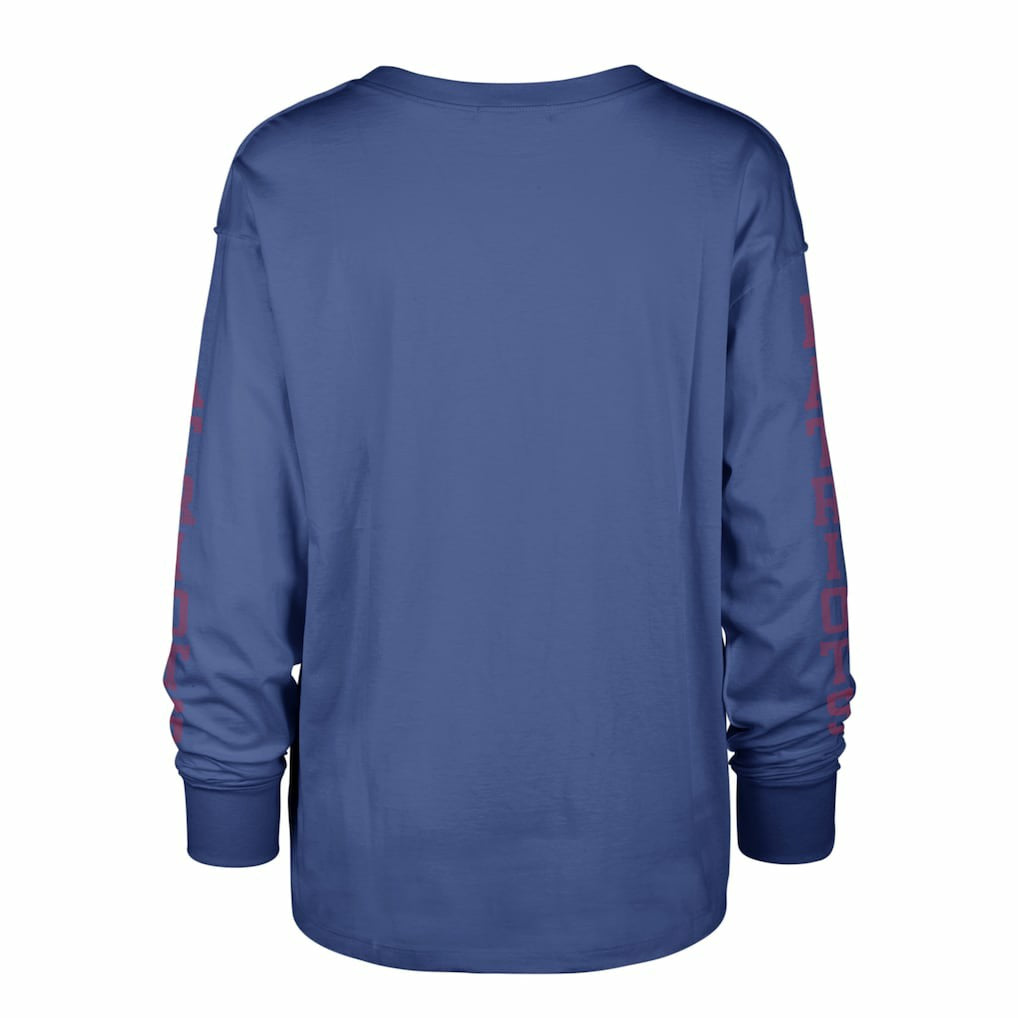 New England Patriots '47 Women's Tom Cat Lightweight Long Sleeve T-Shirt - Royal discount