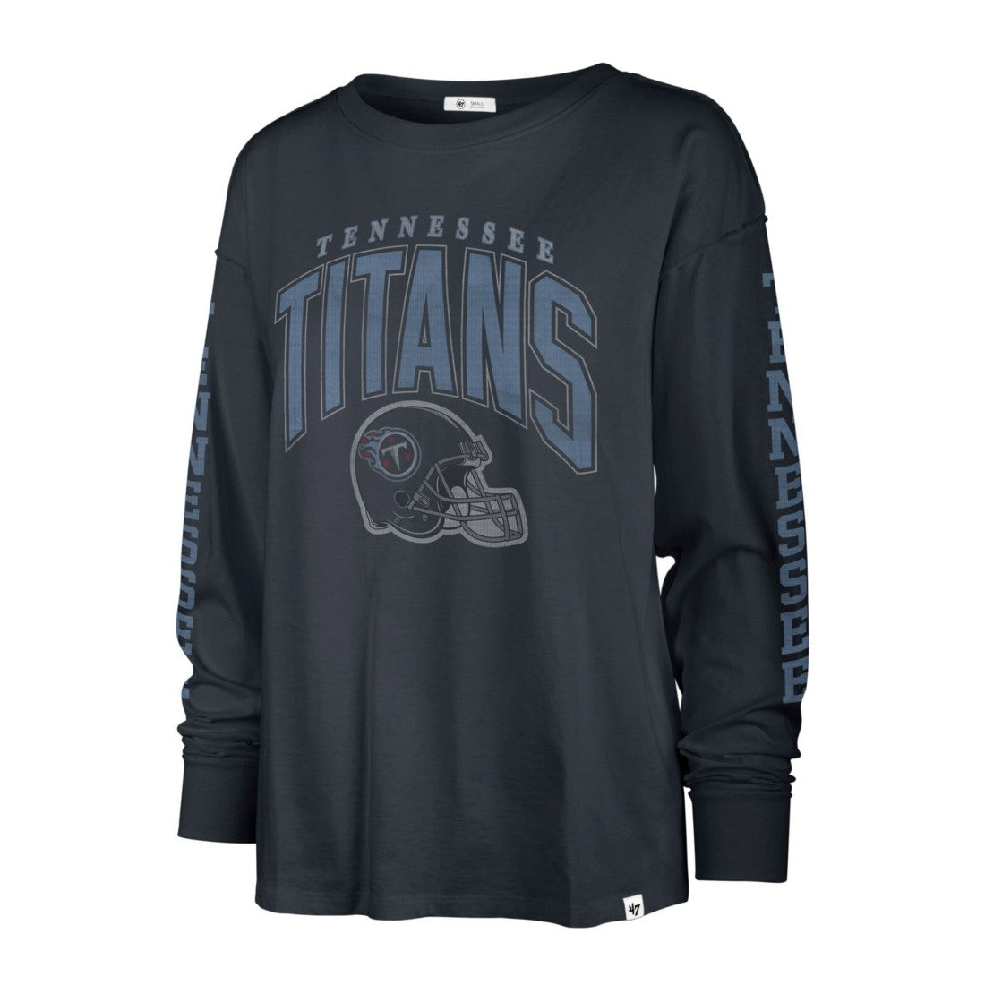 Tennessee Titans '47 Women's Tom Cat Lightweight Long Sleeve T-Shirt - Navy for sale
