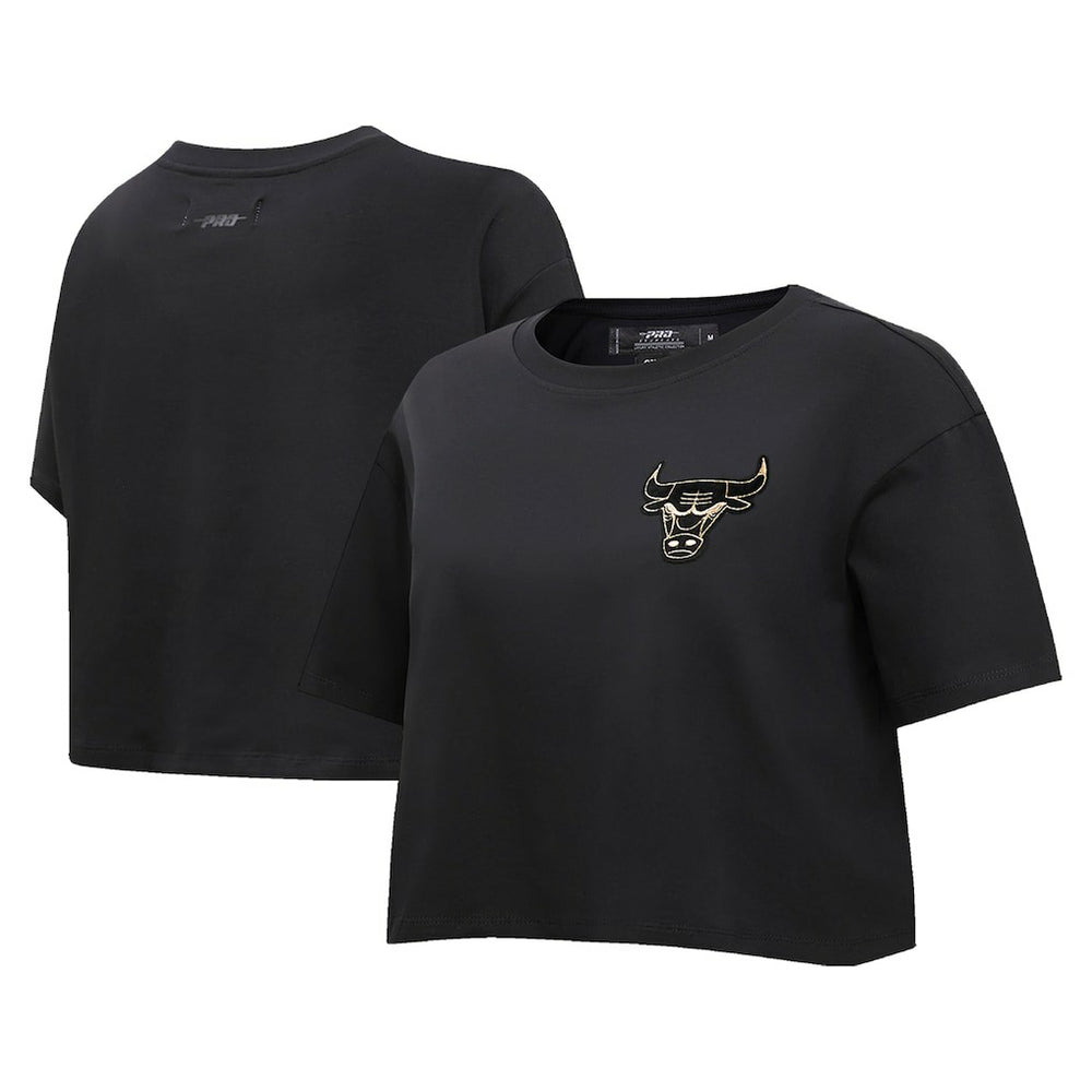 Chicago Bulls Pro Standard Women's Holiday Glam Boxy T-Shirt sale - Black on sale