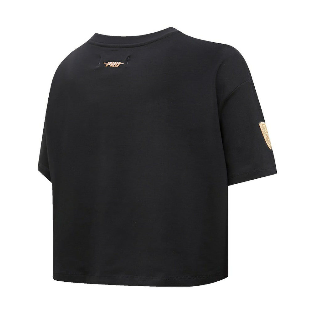 Brooklyn Nets Pro Standard Women's Holiday Glam Boxy T-Shirt - Black online