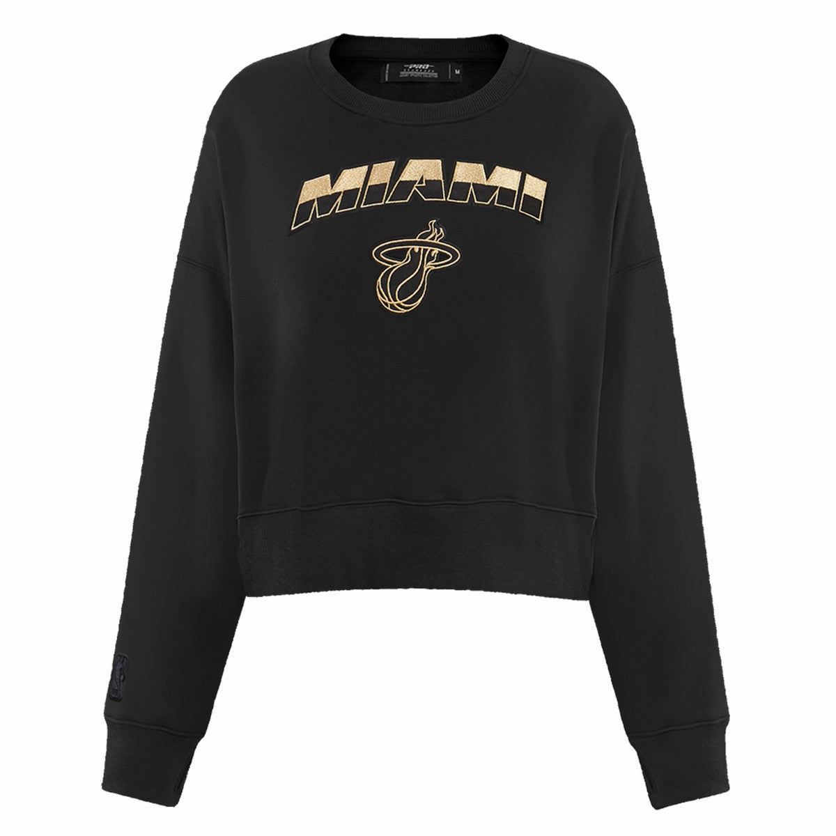Miami Heat Pro Standard Women's Glam Cropped Pullover Sweatshirt - Black sale