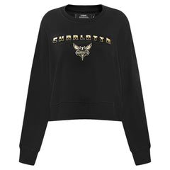 Charlotte Hornets Pro Standard Women's Glam Cropped Pullover Sweatshirt - Black online