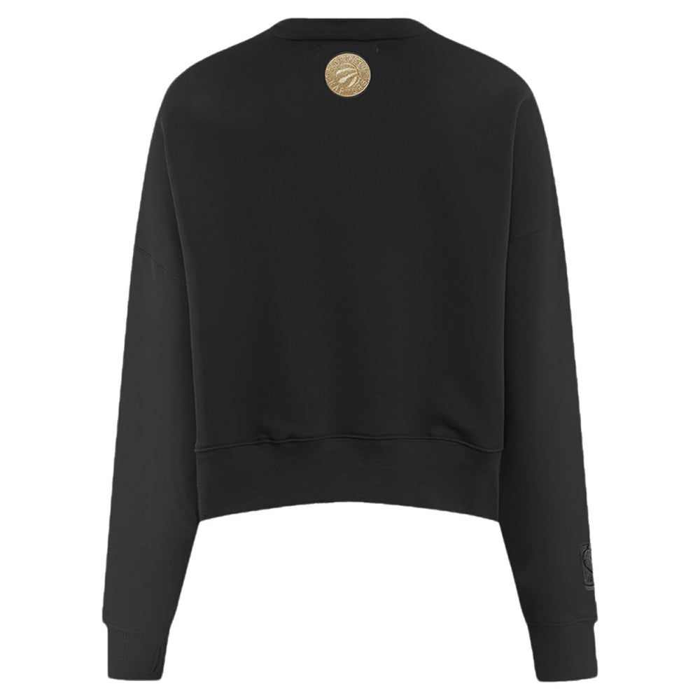 Toronto Raptors Pro Standard Women's Glam Cropped Pullover Sweatshirt - Black on sale