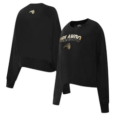 Orlando Magic Pro Standard Women's Glam Cropped Pullover Sweatshirt - Black cheap