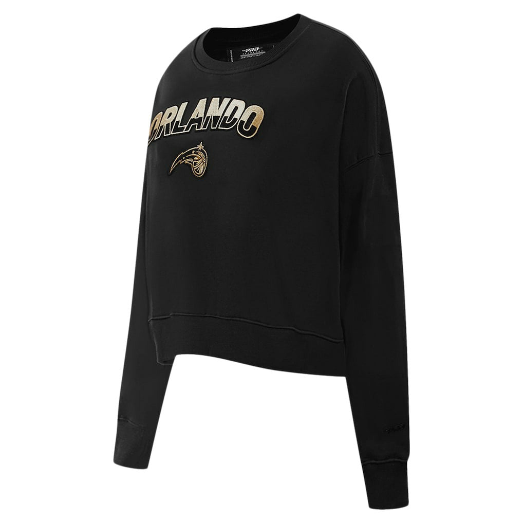 Orlando Magic Pro Standard Women's Glam Cropped Pullover Sweatshirt - Black cheap