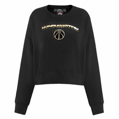Washington Wizards Pro Standard Women's Glam Cropped Pullover Sweatshirt - Black cheap