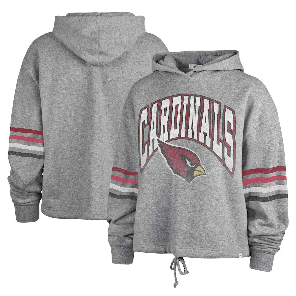 Arizona Cardinals '47 Women's Upland Bennett Pullover Hoodie - Heather Gray outlet