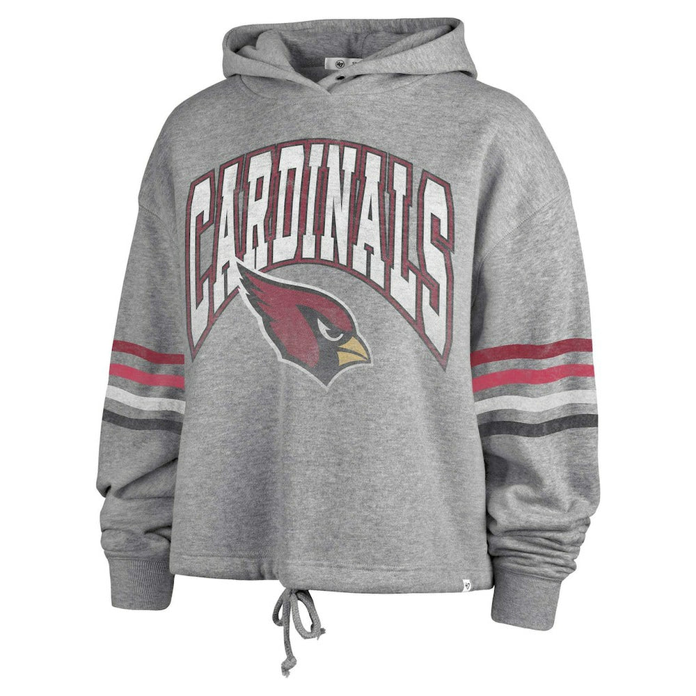 Arizona Cardinals '47 Women's Upland Bennett Pullover Hoodie - Heather Gray outlet