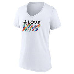 Dallas Cowboys Women's Love Wins V-Neck T-Shirt - White online