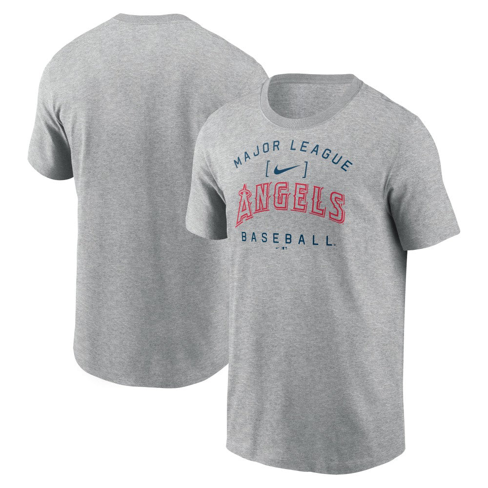 Los Angeles Angels Home Team Athletic Arch T-Shirt - Heather Gray | Nike