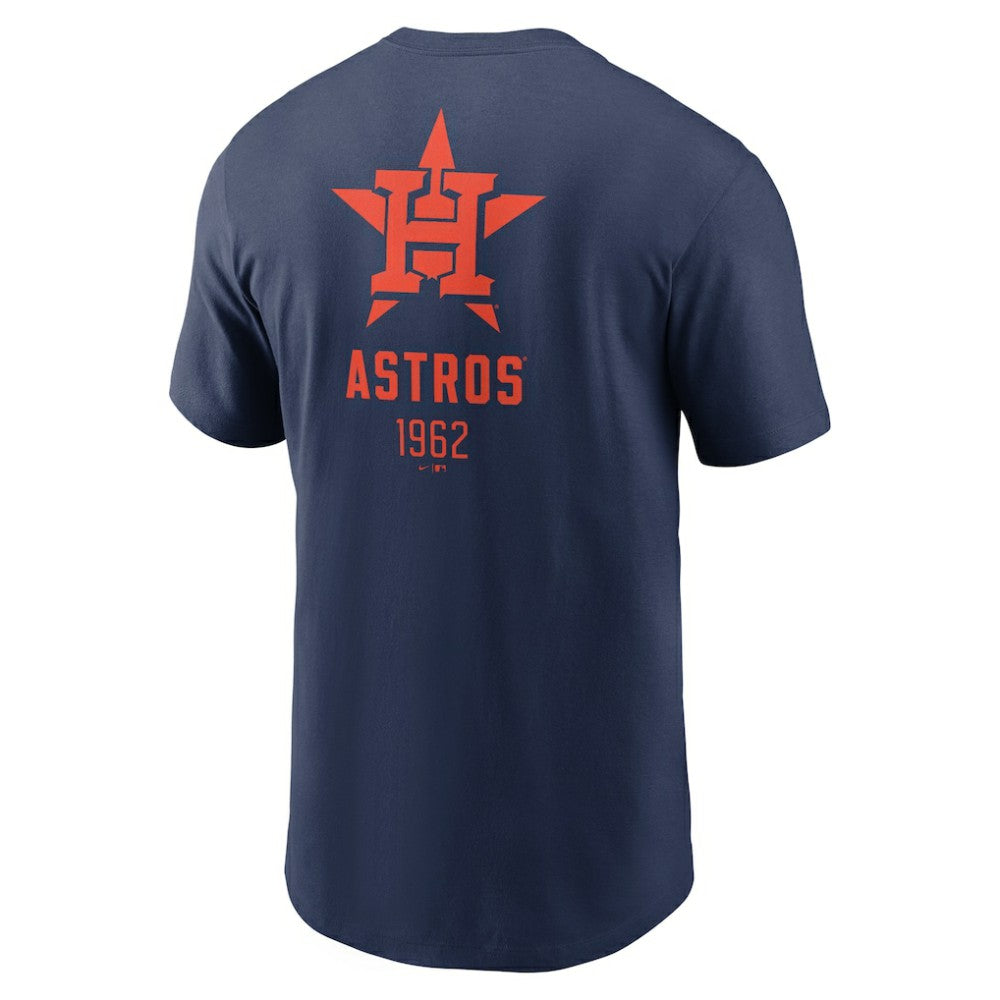 Houston Astros Large Logo Back Stack T-Shirt - Navy | Nike