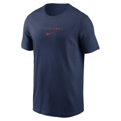 Cleveland Guardians Large Logo Back Stack T-Shirt - Navy | Nike