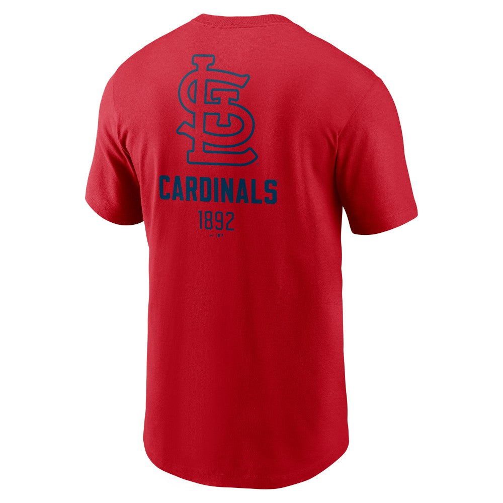 St. Louis Cardinals Large Logo Back Stack T-Shirt - Red | Nike