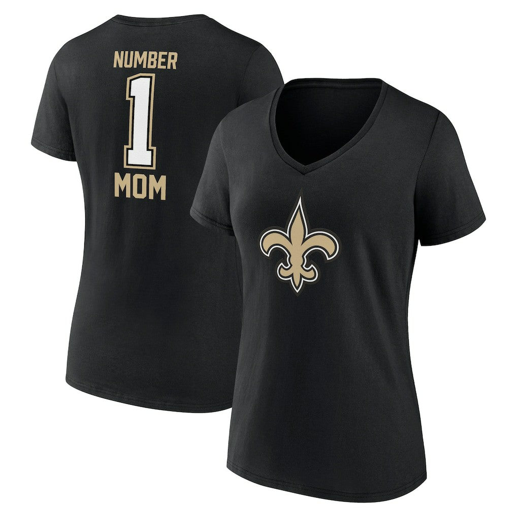 New Orleans Saints Women's Mother's Day V-Neck T-Shirt - Black for sale
