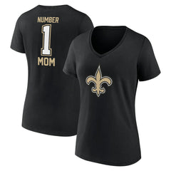 New Orleans Saints Women's Mother's Day V-Neck T-Shirt - Black for sale